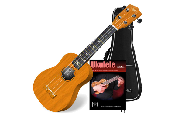 Classic Cantabile US-100 NAT Sopraan Ukulele Natuur Set incl. Tas + Leerboek image 1