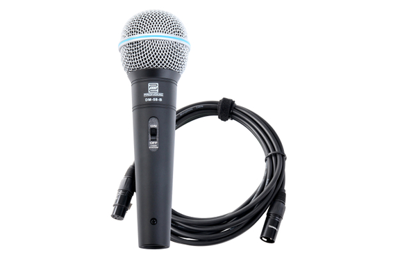 Micrófono Vocal Pronomic DM-58-B con Interruptor SET incl. Cable XLR de 5m image 1
