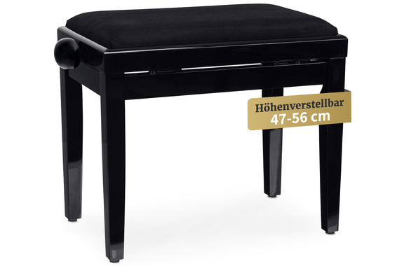 Classic Cantabile Banc De Piano Noir Laqué image 1