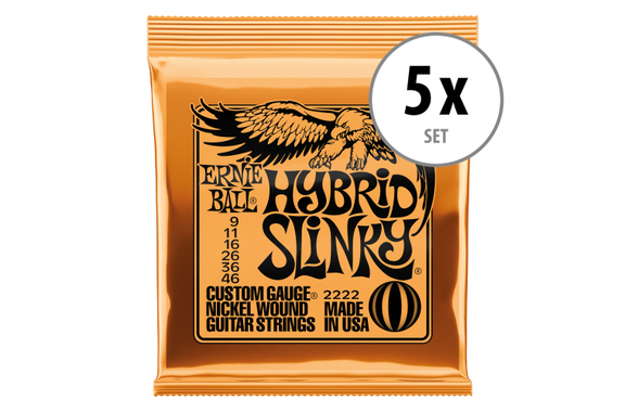 Ernie Ball 2222 Hybrid Slinky 5x Set image 1