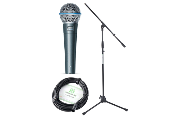 Shure Beta 58A Microfoon Set+ Statief+ Kabel image 1