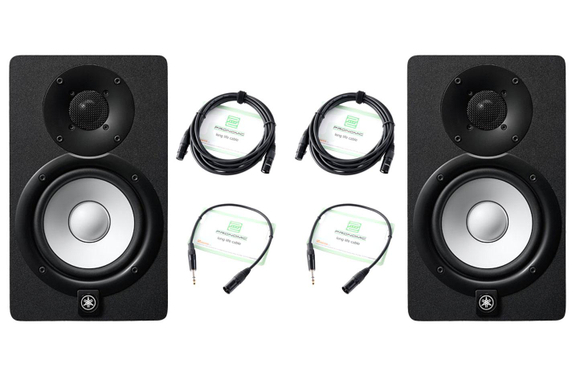 Yamaha HS5 Aktiv Studiomonitor 45 W+ 25 W Set mit 2x XLR-Kabel und XLR-Klinke Adapterkabel image 1