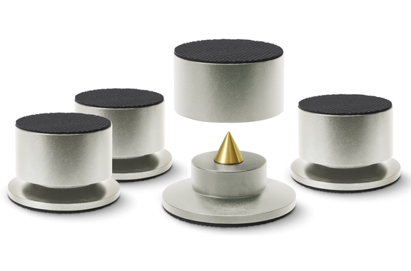 Dynavox BA-4 High-End Absorbers 4-Piece Set Silver image 1