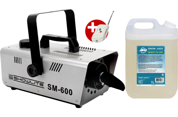Showlite SM-600 Schneemaschinen Set inkl. Snow Fluid 5L image 1