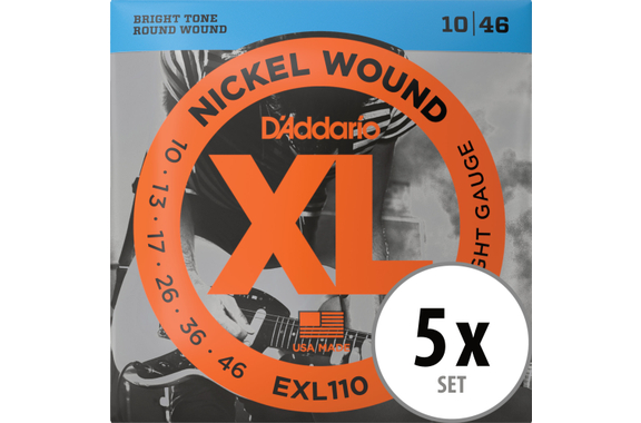 D'Addario EXL110 Regular Light 5x Set image 1