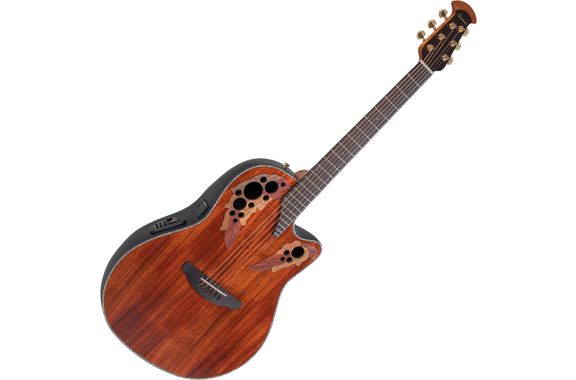 Ovation Celebrity Elite Plus CE44P Mid Cutaway Figured Koa image 1