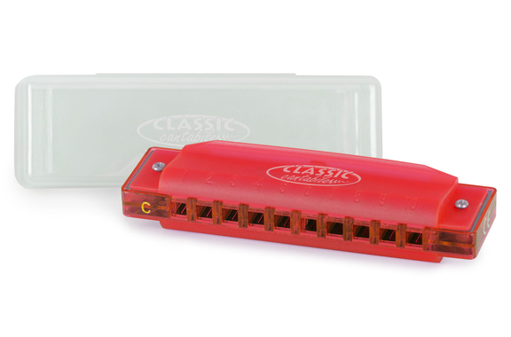 Classic Cantabile FBH-10 RD FunKids Harmonica C Major Red image 1