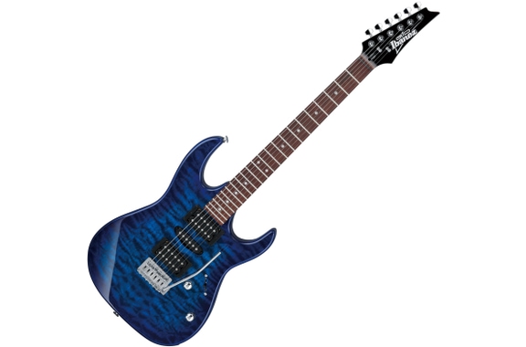 Ibanez GRX70QA-TBB Transparent Blue Burst image 1