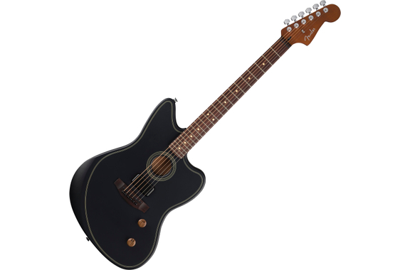 Fender Acoustasonic Standard Jazzmaster Black image 1