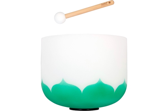 Cuenco de Cristal Sela SECLU11F Lotus 11" Nota F (432 Hz) Verde image 1