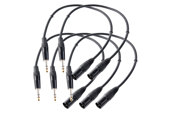 Pronomic Stage JXM-0.5 Stereo Jack/XLR 0,5m 5xSet image 1