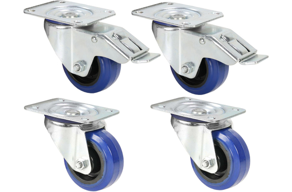 Adam Hall 372081 Bluewheel Swivel Casters Set of 4 image 1