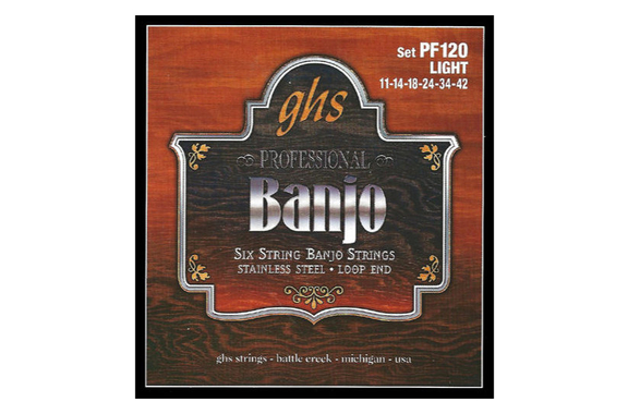GHS PF120 Banjo Strings Light for 6-String Banjo image 1
