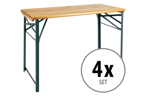 Stagecaptain BBT-119 Hirschgarten Beer Tent Table 119 cm Natural 4x Set image 1
