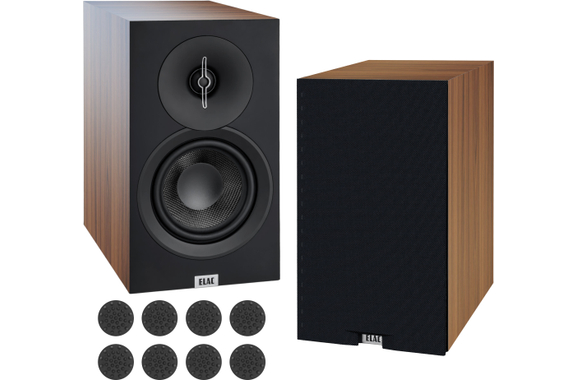 ELAC Debut B5.3 Bookshelf Speakers Walnoot Paar Oehlbach Set image 1