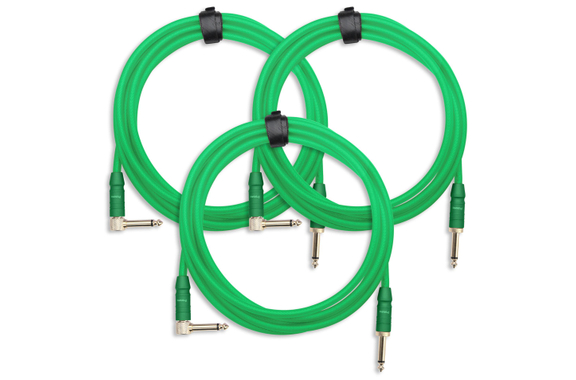 Pronomic Trendline INST-3NG Instrument Cable 3m Green 3x Set image 1