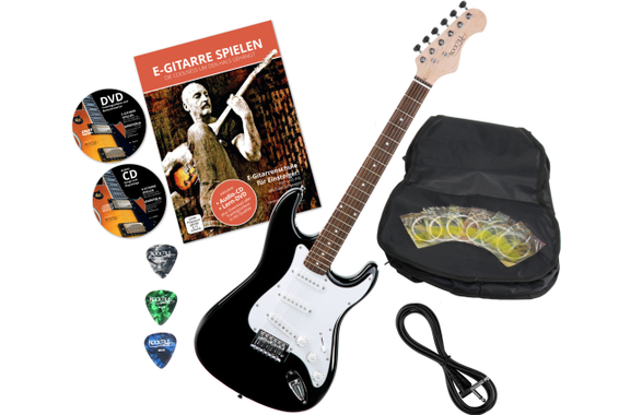 Rocktile Sphere Classic Guitarra Eléctrica Negra + Set De Accesorios image 1