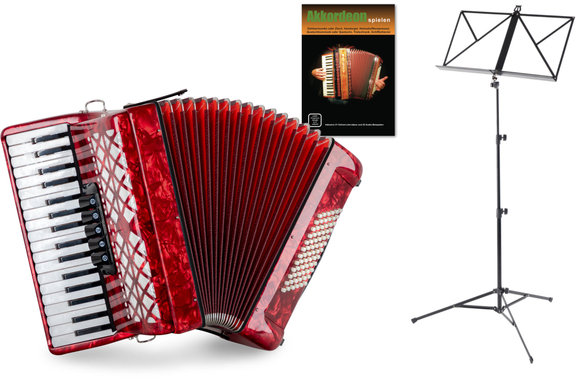 Acordeón Clásico Cantabile 72 Bajos "Secondo V" Set Rojo image 1