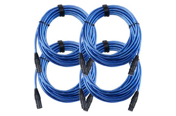 Pronomic Stage XFXM-Blue-10 Câble Micro XLR 10 m Bleu Métallique Set de 4 image 1