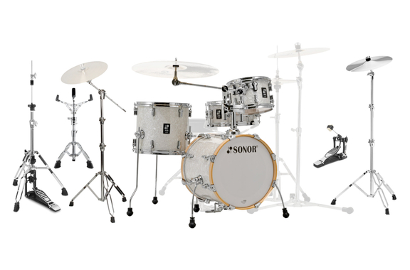Sonor AQ2 Safari Shell Set White Pearl incl. Hardware image 1