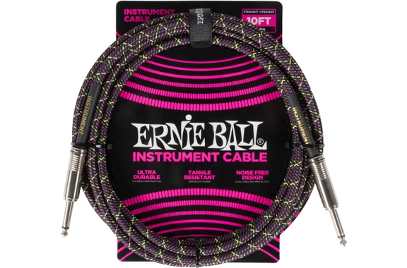 Ernie Ball 6427 Instrument Cable 3.05 m Purple Python image 1