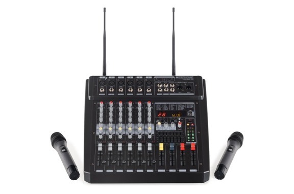 Pronomic Powermake 600 Powermixer con Microfoni Wireless image 1