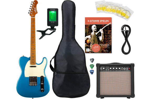 Jet Guitars JT-300 Guitare Électrique Lake Placid Blue Starter Set image 1