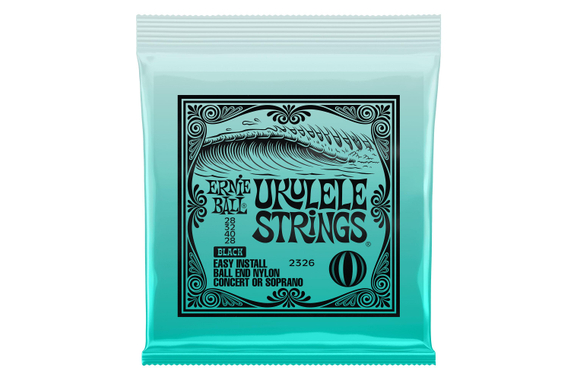 Cordes Ukulélé Ernie Ball 2326 Ball-End Noires image 1
