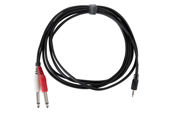 Pronomic Stage JM2JS-3 Cavo Audio 3,5mm Stereo Jack / 2x 6,3mm Mono Jack 3m nero image 1