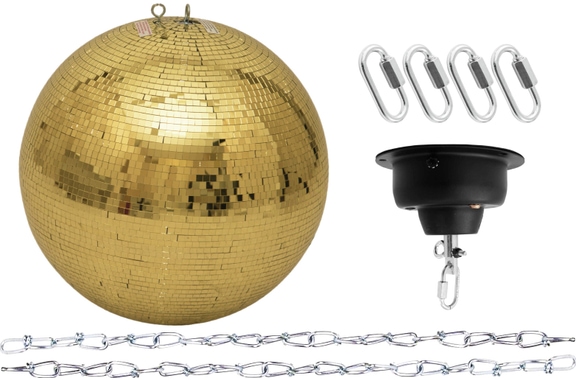 Set Bola de Espejos Eurolite 40 cm Oro image 1