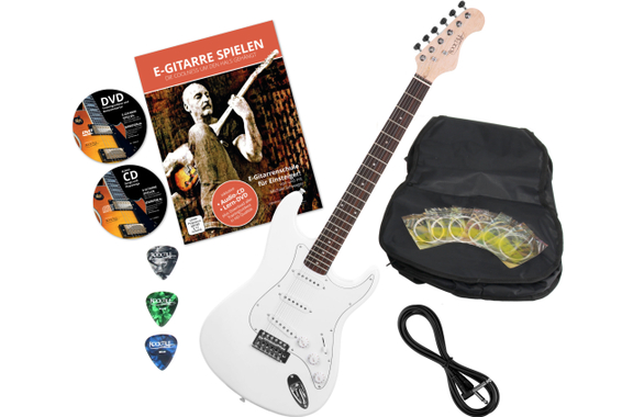Rocktile Sphere Classic Guitarra Eléctrica Blanca + Set De Accesorios image 1