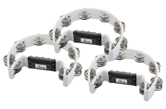 3-Piece Set XDrum TM-1 Hand Tambourine White image 1