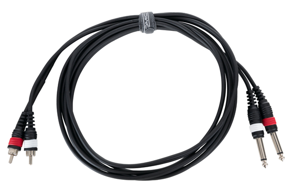 Pronomic J4RC-3 audiokabel stereo 6,3 mm klink/cinch 3 m image 1