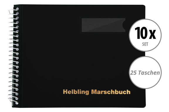 Helbling BMS25 Marschboek zwart 25 vakken 10x set image 1