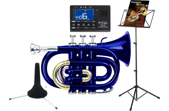 Classic Cantabile TT-400 Bb Pocket Trumpet Azul Set Inicial image 1