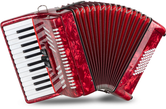 Acordeón Classic Cantabile 48 Bajos "Secondo V" Rojo image 1