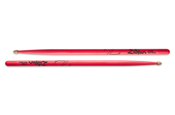 Baguettes De Batterie Zildjian 5A Acorn Neon Rose image 1