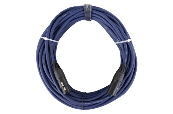 Pronomic Stage DMX3-20 DMX-kabel 20m blauw met goudcontacten image 1