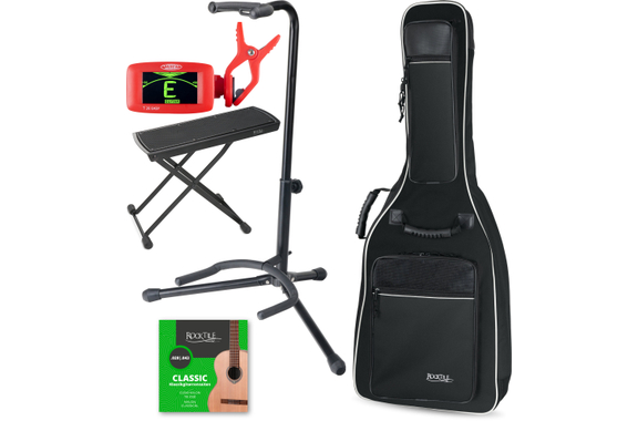 Rocktile 5-Piece Accessory Set for 4/4 Classical Guitar image 1
