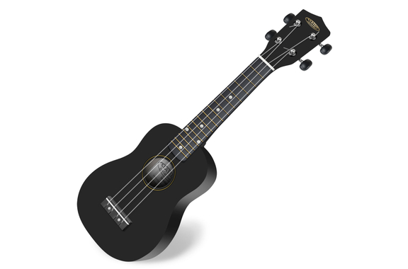 Classic Cantabile US-100 BK Sopraan Ukulele Zwart image 1