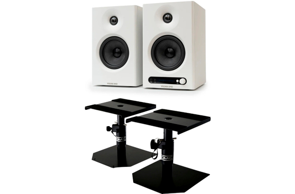 Vulkkano Pro4 Studiemonitors wit Statieven Set image 1