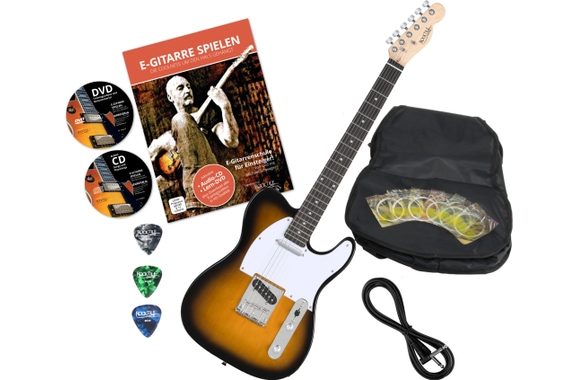 Rocktile Pro TL100-SB Guitarra Eléctrica 2-Tone Sunburst Set Con Accesorios image 1