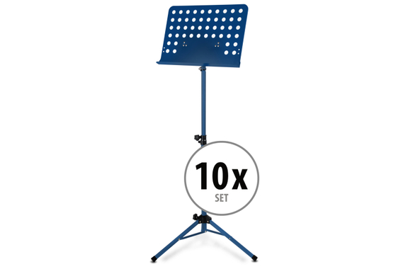 Classic Cantabile Leggio Orchestrale In Lamiera Forata Heavy Blu Set Da 10 image 1