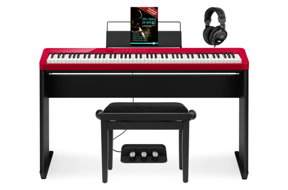 Casio PX-S1100 RD Privia Digitalpiano Rood Home Set image 1