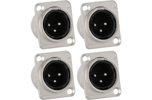 Pronomic XMD XLR Einbaubuchse Male 4x Set image 1