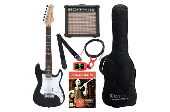Rocktile Sphere Junior Guitarra Eléctrica 3/4 Negra Set de Inicio image 1