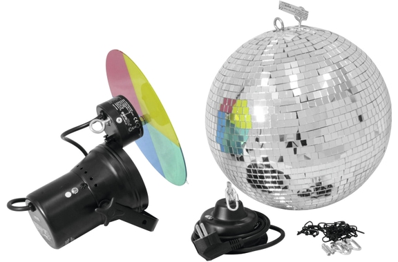 Eurolite Mirror Ball Set 30 cm with Pinspot image 1