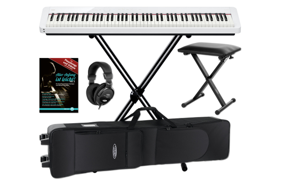 Casio PX-S1100 WE Privia Digitalpiano Bianco Stage Set image 1