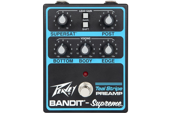 Peavey Bandit Supreme Teal Stripe Preamp Pedal image 1