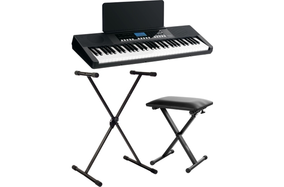 FunKey 61 Performer Black Set Incl. Keyboard Stand + Bench image 1